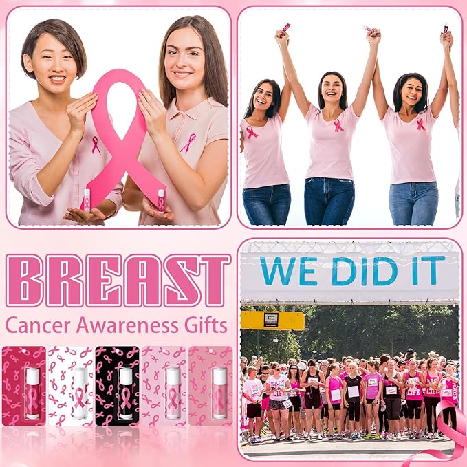 30 Pack Breast Cancer Awareness Accessories Gifts Bulk Lip Balms Favors Pink - Image 6
