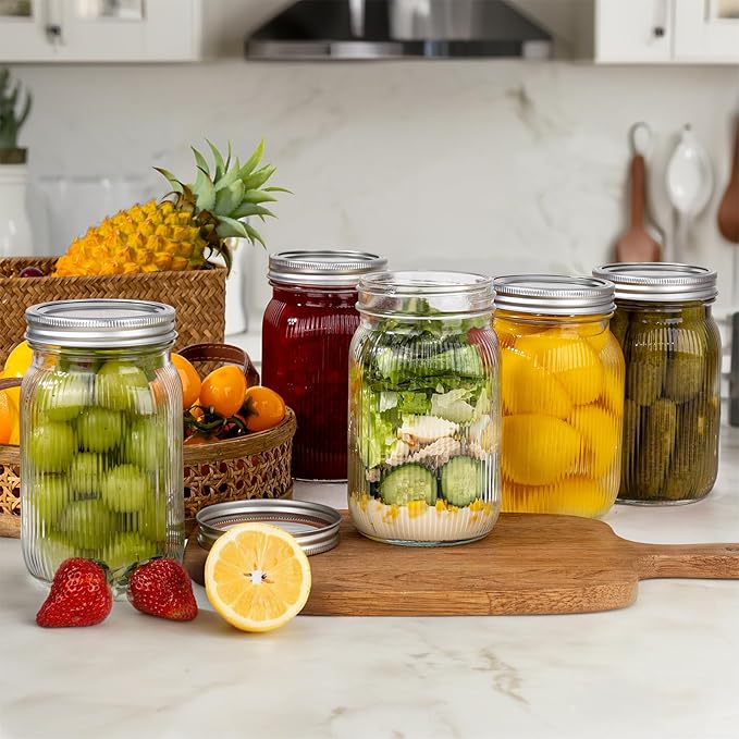 WELLIFE Large Mason Jars, Overnight Oats, Meal Prep - Image 6