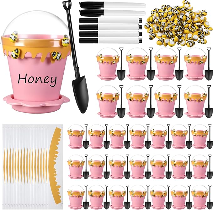 30 Sets Mini Honey Bee Pots by CelebrateEveryMoment