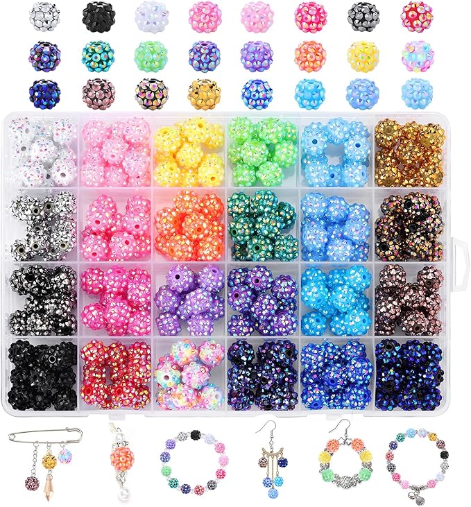 Novani 240pcs 10mm Round Rhinestone Beads by novani
