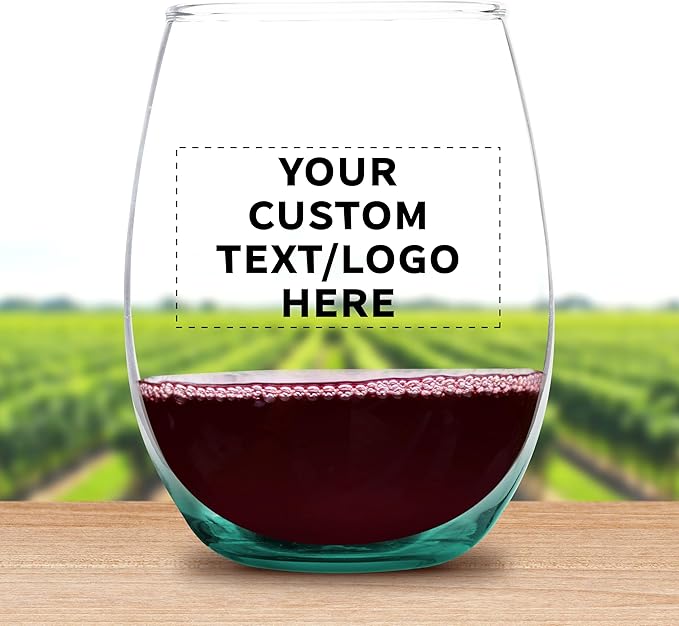 Custom Stemless Wine Glass 9 oz. Set of 100, Personalized Bulk Pack - Image 8