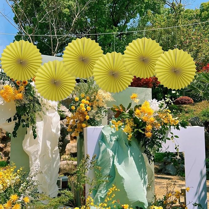 Yellow Party Decorations, Paper Decorations - Image 5