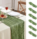 6 Pack Sage Green Cheesecloth Table Runner 10FT Long Boho Gauze Table Runner by AGIRL
