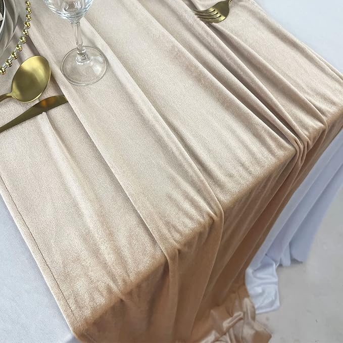 Luxurious Velvet Table Runner, 10ft Wedding Reception Decorations, 20x120inch - Image 7