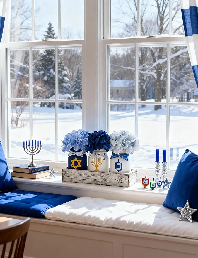 Hanukkah Decorations for Home, Chanukah Table Decor - Image 4