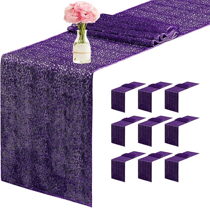 10 Packs 12 x 72 inches Sequin Table Runner by Unknown