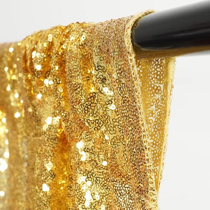 Poise3EHome Gold Sequin Backdrop Curtain - Image 6