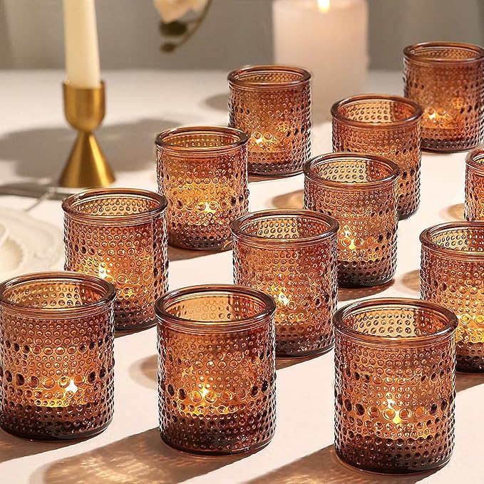 36pcs Amber Votive Candle Holders by TRIRITE