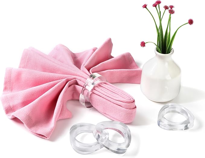 Clear Acrylic Napkin Rings - Image 8