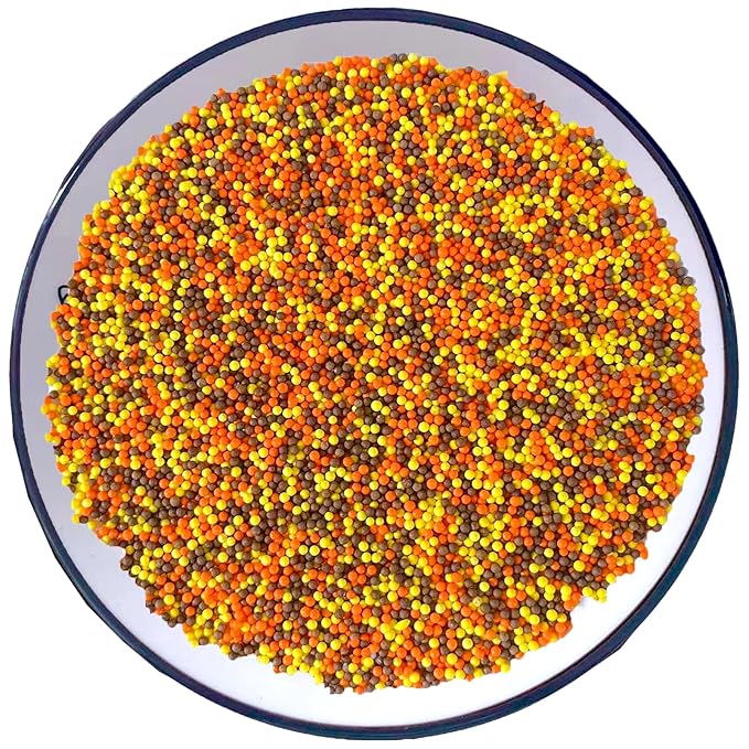 Sentovac Autumn Nonpareils Sprinkles Edible Fall 2mm Mini Peals Orange Sprinkle by SentovacCakeSprinkles