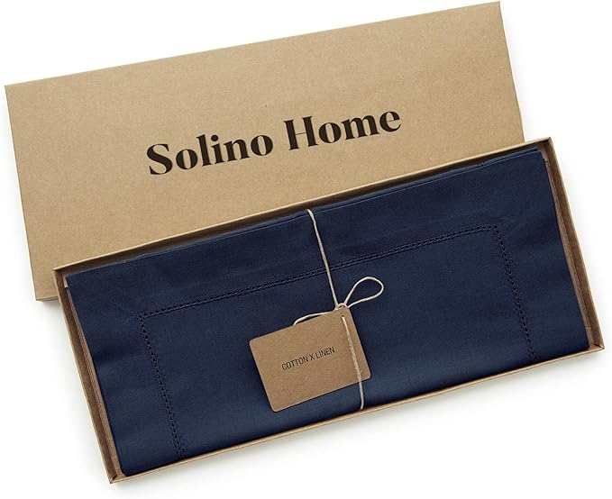 Solino Home Navy Blue Table Runner 60 Inches - Image 6