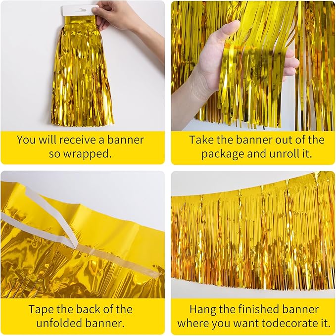 Gold Birthday Decorations Tinsel Garland Parade Float Decorations - Image 6