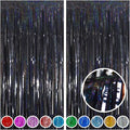 Melsan Halloween Party Decorations Tinsel Backdrop Streamers, 2 Pack by Melsan