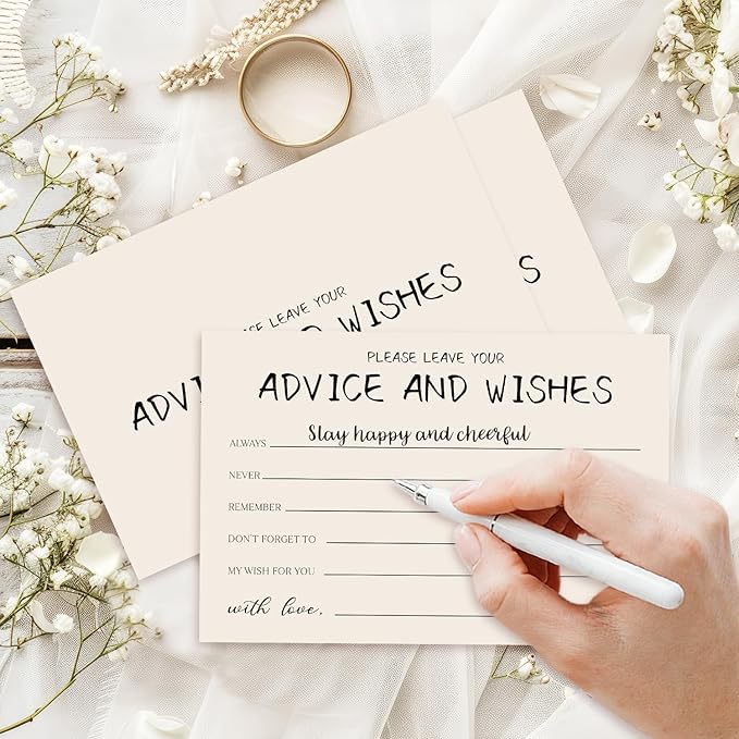 25 Advice and Wishes Cards, Minimalism Fill-In Advice Cards - Image 3