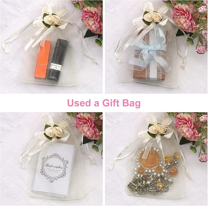 SumDirect Rose Organza Gift Bags - Image 4