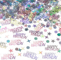 Iridescent Happy Birthday Confetti, Baby Shower, DIY Arts and Crafting by KALOR