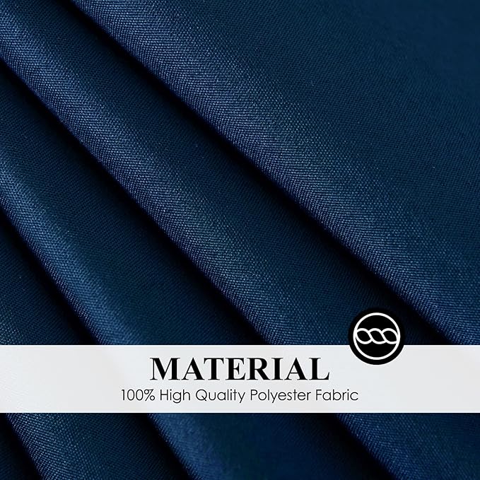 Round Tablecloth 120 Inch Tablecloth 2 Pack Navy Blue Table Cloths Washable - Image 6