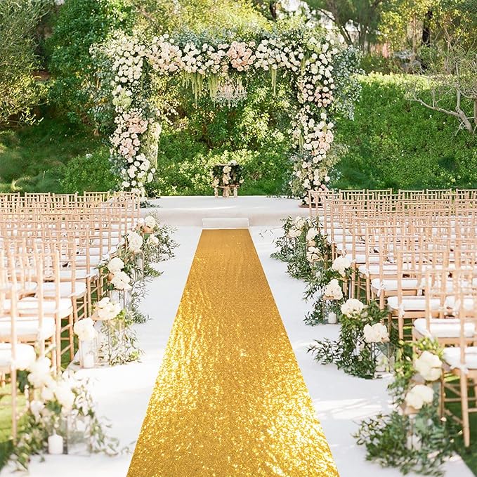 ShinyBeauty Aisle Runners for Weddings Sparkling Aisle Runner Decoration of by ShinyBeauty