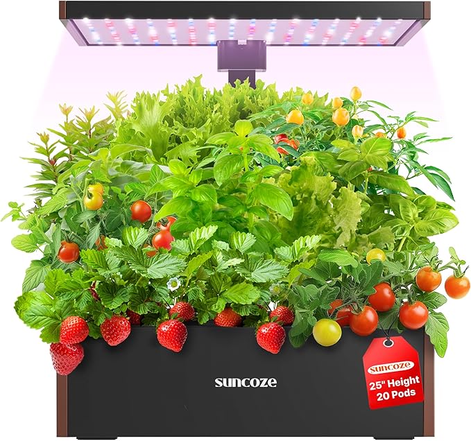SUNCOZE Hydroponics Growing System Kit 20 Pods, Indoor Herb Garden by SUNCOZE