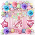 Pastel 4th Birthday Party Decorations by KAINSY