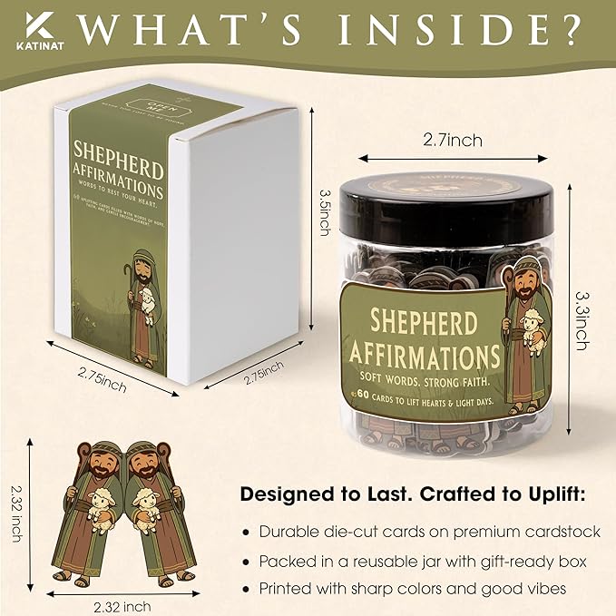 Shepherd Affirmations Jar- Faith & Encouragement Notes, Christian Gifts - Image 2