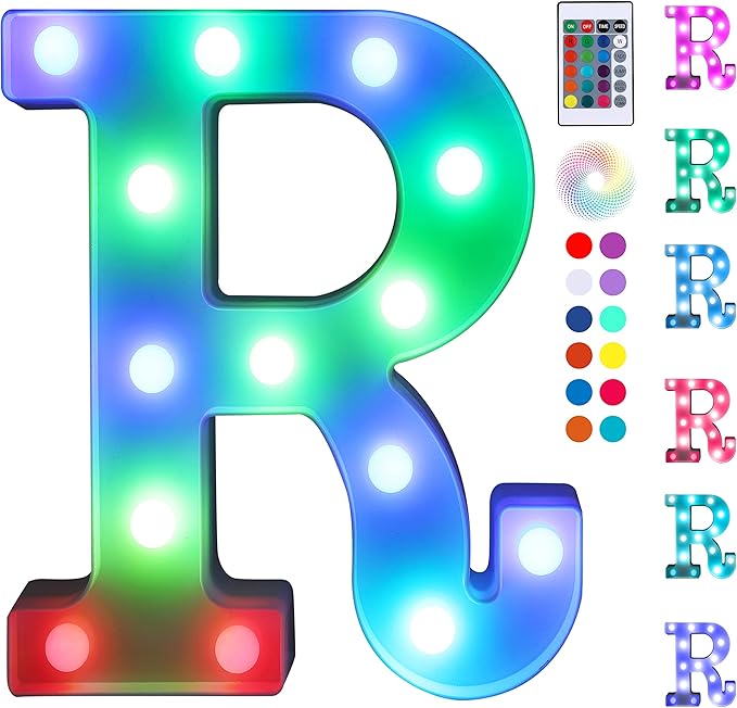 Foaky Colorful LED Letter Lights by Foaky