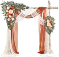 Wedding Arch Flowers with Drapes Kit by WEDFLOR