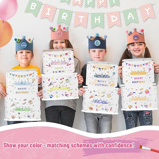 Reusable Birthday Crown with Numbers, Kids Birthday Hat Fabric Crown Pertain - Image 7