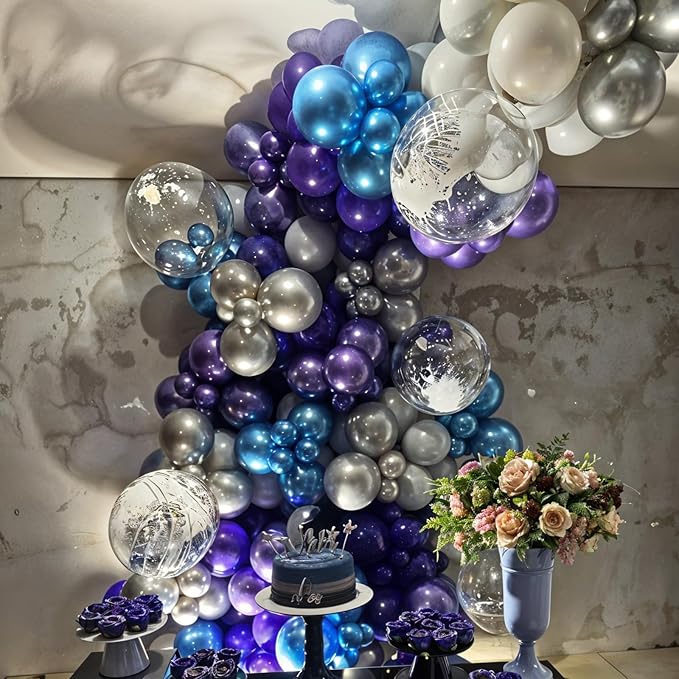 Black Purple Blue Balloons - Image 6
