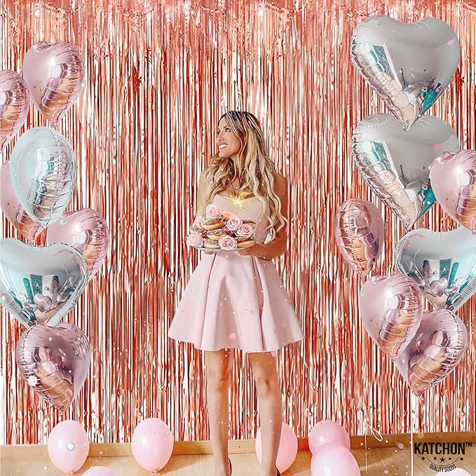 KatchOn, Rose Gold Fringe Curtain - Image 8