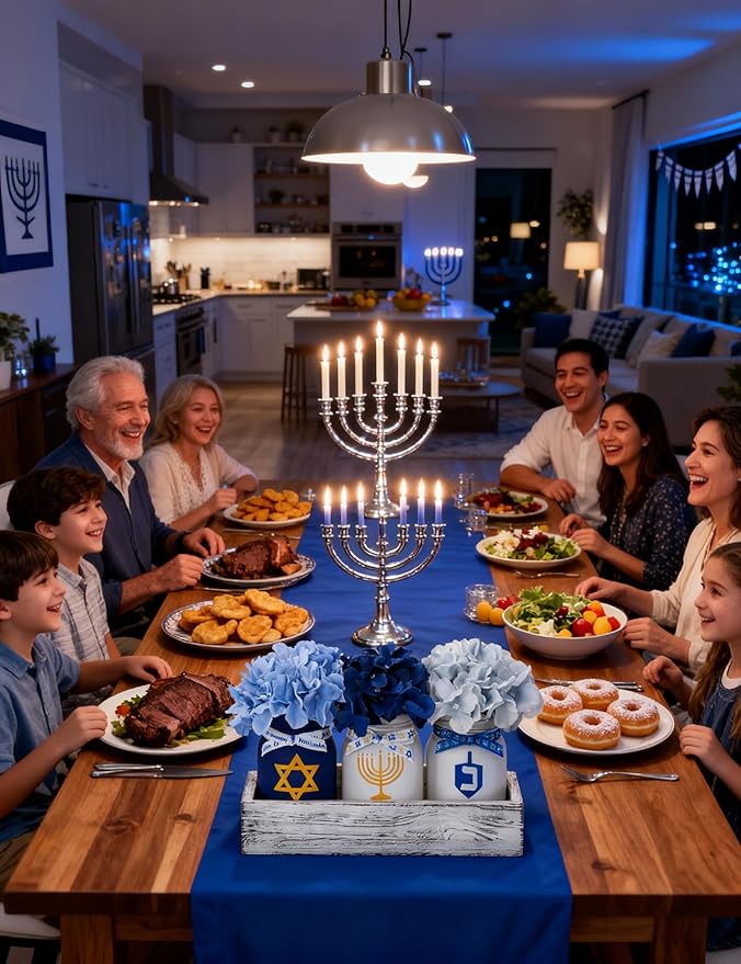 Hanukkah Decorations for Home, Chanukah Table Decor - Image 6