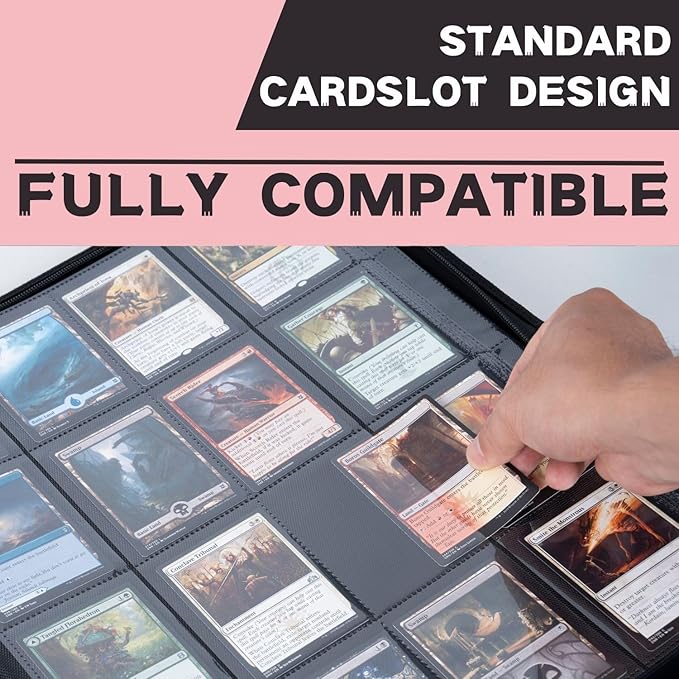 1000+ Pockets Trading Card Binder, 16-Pocket Card Ablum Compatible - Image 6