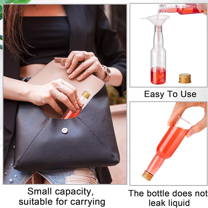 120 Pcs Mini Liquor Bottles Airtight Shot Miniature Empty Plastic Alcohol - Image 3