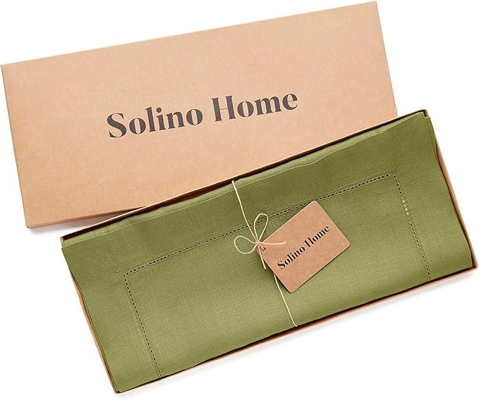 Solino Home Linen Avocado Green Table Runner 90 Inches Long - Image 6