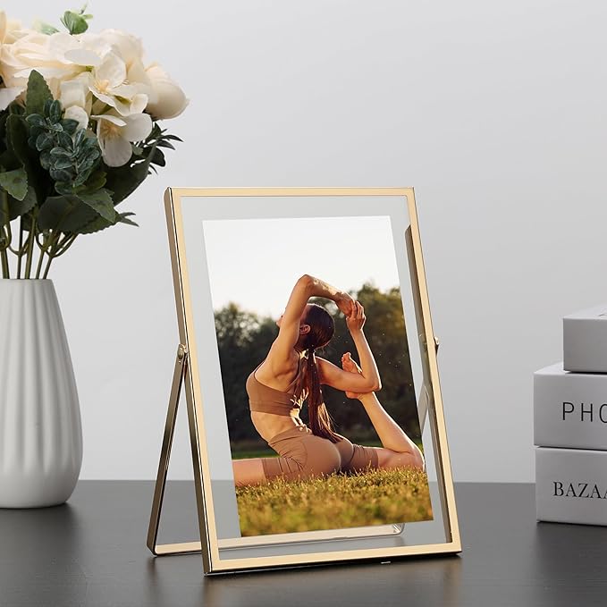 Gold 5x7'' Floating Frame Set of 2, - Image 2