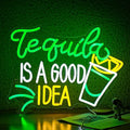 Tequila Is A good Idea Neon Sign LED Tequila Light Up Sign by JLEWUINH