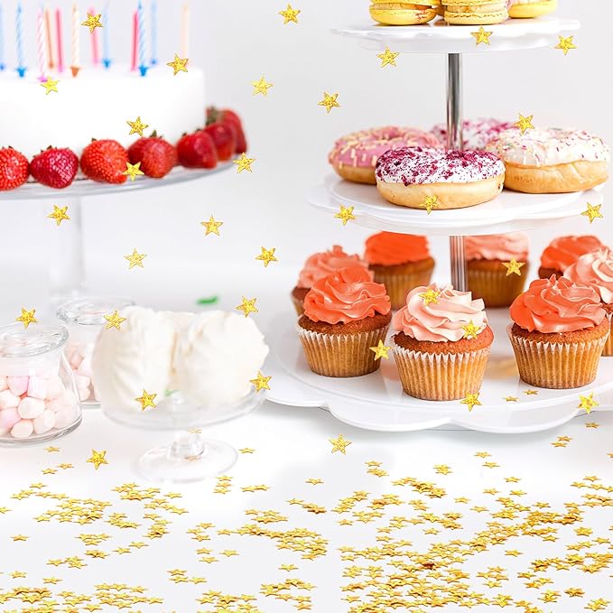 MARFOREVER Gold Star Confetti, Glitter Star Confetti Birthday Scatter Table - Image 5