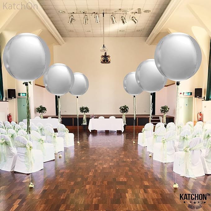 KatchOn Large Silver Balloons - Image 6