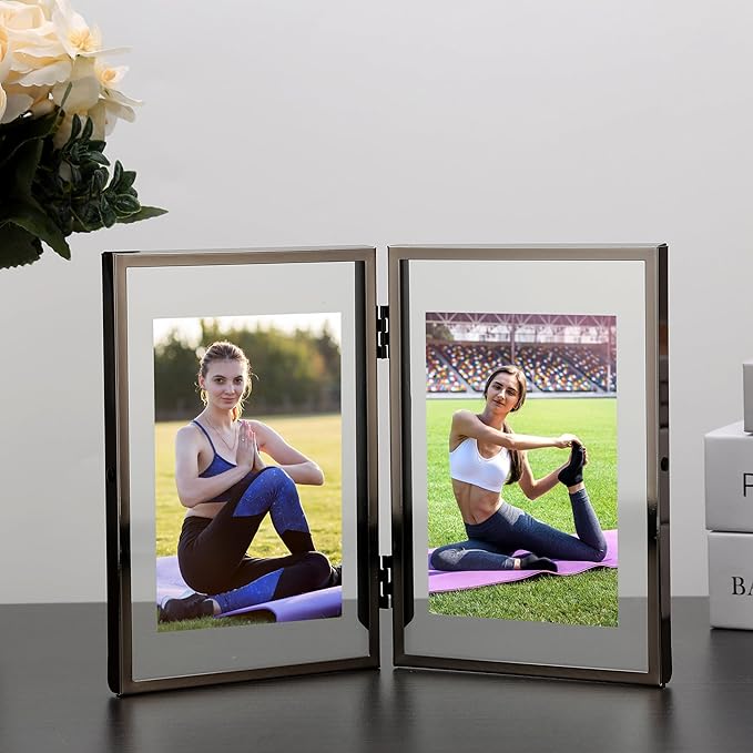 4x6'' Charcoal Black Double Floating Frame, - Image 2