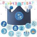 Reusable Birthday Crown with Numbers, Kids Birthday Hat Fabric Crown Pertain by Ulibanner