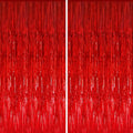 GOER 6.4 ft x 8.2 ft Metallic Tinsel Foil Fringe Curtains, Graduation by GOER