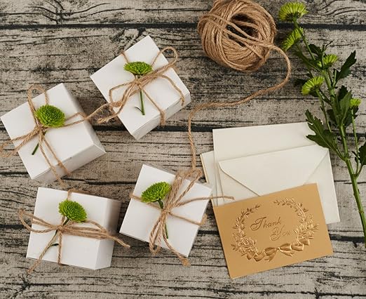 MESHA White Gift Box 50PC 3x3x3'' Sturdy Gift Boxes - Image 4