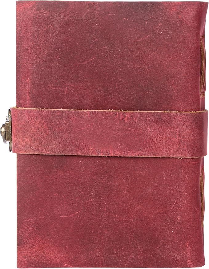 Vintage Leather Journal Handmade Buffalo Non-Refillable Deckle Edge Paper – - Image 5