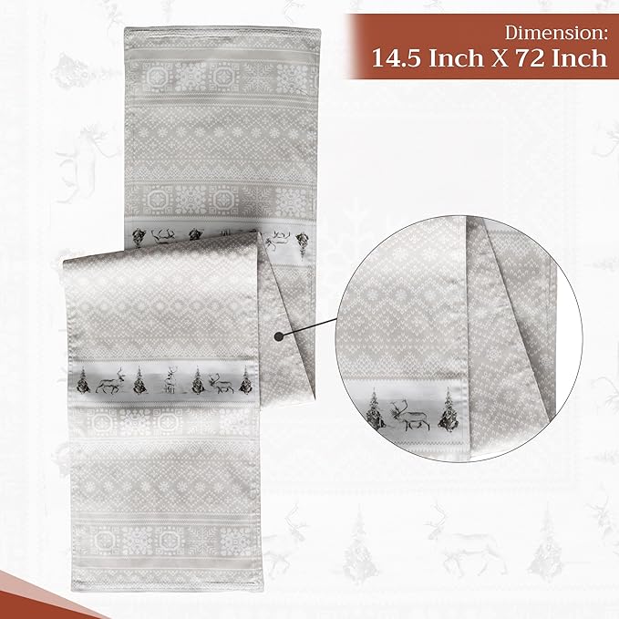 Maison d' Hermine Table Runner 100% Cotton Double Layer Table Runners 72 inches - Image 4