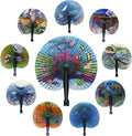 20 Pcs 10" Safari Print Animal Folding Paper Fan Bulk Assortment by Bestage