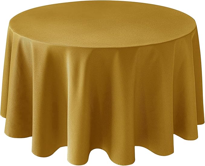 Biscaynebay Textured Fabric Round Christmas Table Cloths 108", Parties etc. by Biscaynebay