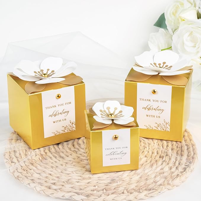 FEIYI 20 PCS Gold Gift Boxes, 3 In 1 Favor Boxes - Image 7