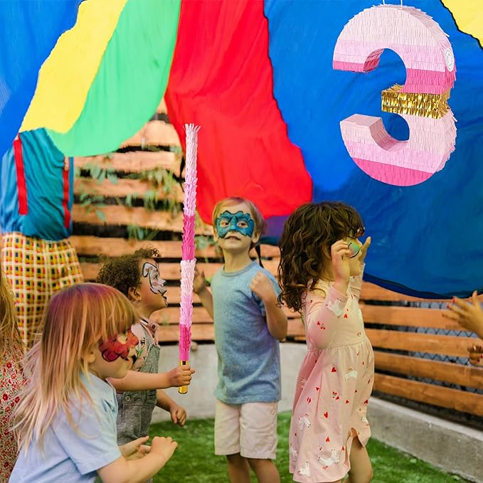 PCFING 20 Inch Number 3 Piñata Pink Gold - Image 5