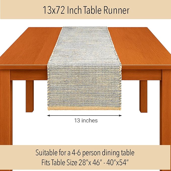 Chardin home Natural Jute Table Runner 13x72 Inch – Vintage Boho Rustic Table - Image 5