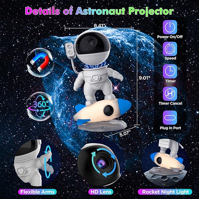 Astronaut Galaxy Projector Light - Image 7